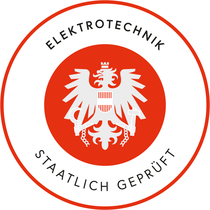 Staatlich geprüfter Elektrotechniker Siegel